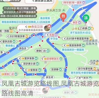 凤凰古城游览路线图,凤凰古城游览路线图高清