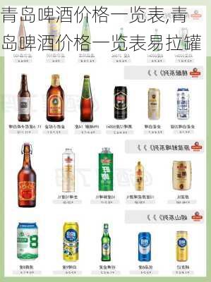 青岛啤酒价格一览表,青岛啤酒价格一览表易拉罐