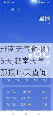 越南天气预报15天,越南天气预报15天查询