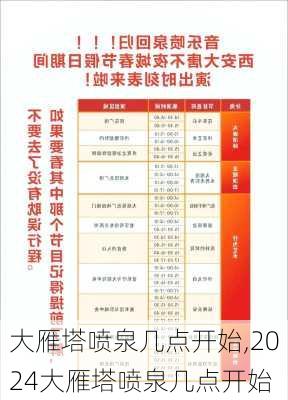 大雁塔喷泉几点开始,2024大雁塔喷泉几点开始