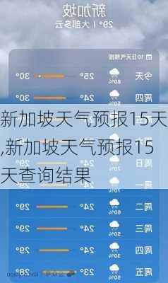 新加坡天气预报15天,新加坡天气预报15天查询结果