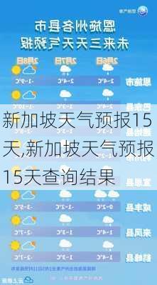 新加坡天气预报15天,新加坡天气预报15天查询结果