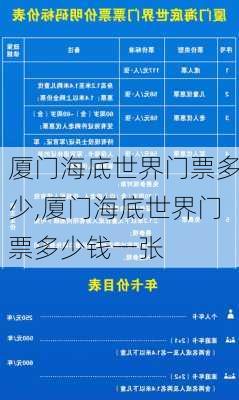 厦门海底世界门票多少,厦门海底世界门票多少钱一张