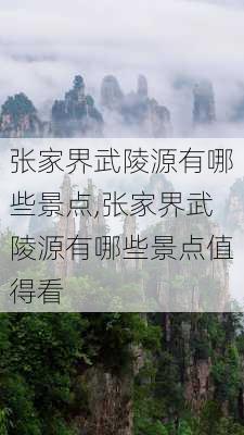 张家界武陵源有哪些景点,张家界武陵源有哪些景点值得看