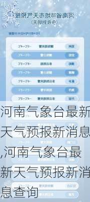 河南气象台最新天气预报新消息,河南气象台最新天气预报新消息查询