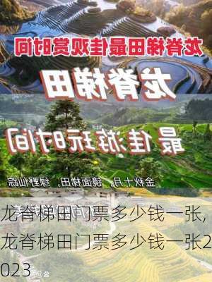 龙脊梯田门票多少钱一张,龙脊梯田门票多少钱一张2023