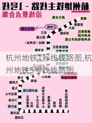 杭州地铁1号线线路图,杭州地铁5号线线路图