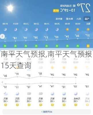 南平天气预报,南平天气预报15天查询