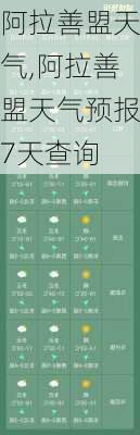 阿拉善盟天气,阿拉善盟天气预报7天查询