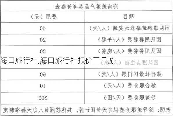 海口旅行社,海口旅行社报价三日游