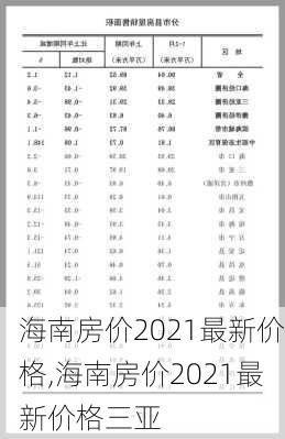 海南房价2021最新价格,海南房价2021最新价格三亚