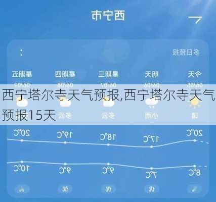 西宁塔尔寺天气预报,西宁塔尔寺天气预报15天