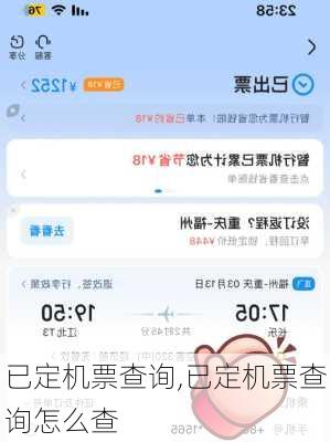 已定机票查询,已定机票查询怎么查