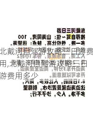 北戴河自驾游攻略三日游费用,北戴河自驾游攻略三日游费用多少