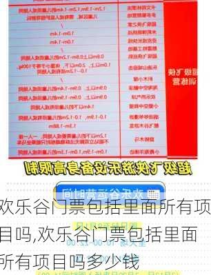 欢乐谷门票包括里面所有项目吗,欢乐谷门票包括里面所有项目吗多少钱