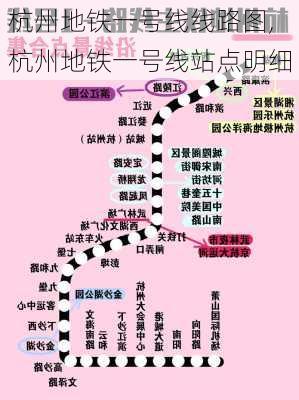 杭州地铁一号线线路图,杭州地铁一号线站点明细